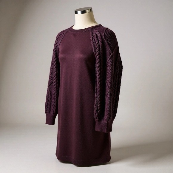 Eliza J Knit Sweater Dress Bell Sleeves Size M - Picture 3 of 10